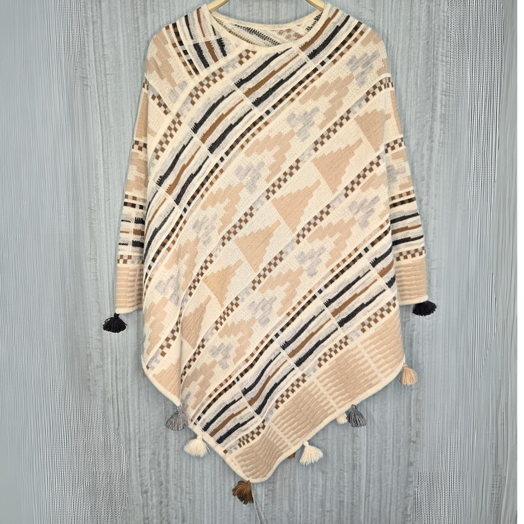 Andean Sunset Baby Alpaca Poncho